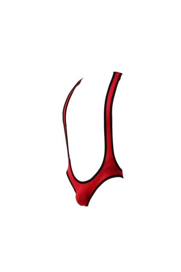 OLIns Homme Jockstrap Bulge Pouch Body String Sport Combinaison de Lutte Singlet Maillot de Corps Sexy Gay Bar Pub Gothique 