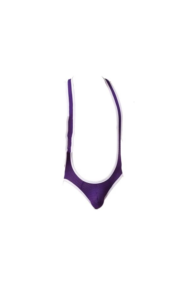 OLIns Homme Jockstrap Bulge Pouch Body String Sport Combinaison de Lutte Singlet Maillot de Corps Sexy Gay Bar Pub Gothique 