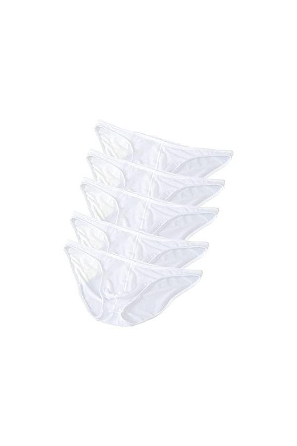 JEShifangjiusu Culotte Basse De Couleur Unie pour Hommes String éRotique en Soie GlacéE sous-VêTements Respirants Sexy Rouge