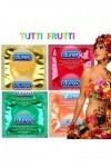 Lot de 16 préservatifs assortis DUREX Pleasurefruits ❤ Panier Gourmand TUTTI FRUTTI ❤ Colorés & Parfumés : Orange - Banane - 