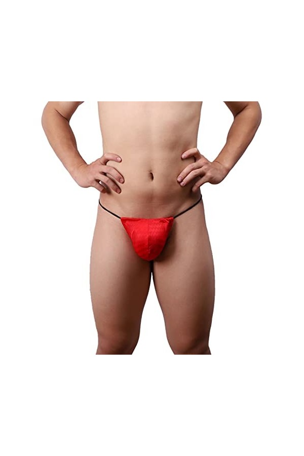 Lingerie Homme Sexy Hot Hommes sous-vêtements Sexy Shorts Slips Solides Pouch Doux Coton Briefs Culottes Robes Brodées Beige