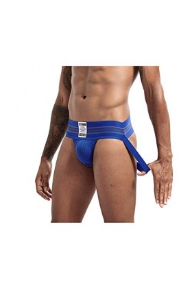JOCKMAIL Sexy Homme Jock Sangle de Jock Sangle Souporter Strings et G Strings Large Ceinture Sexy sous-vêtements Slip 7 Coule
