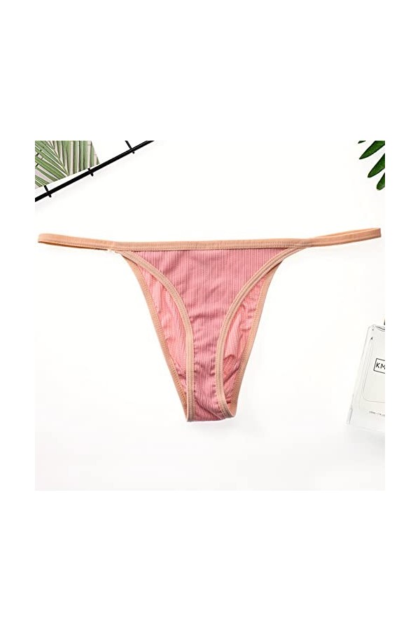 Faringoto String latéral détachable pour homme - Pantalon de bikini gay - Confortable et sexy, rose, M