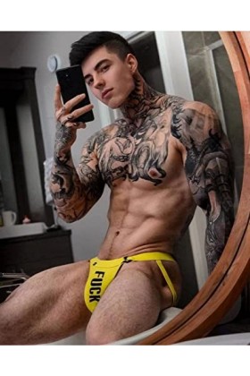 Alienjoy Jockstrap String String pour homme Sexy Sous-vêtements Homme Slips Thong Coton Low Rive G-Strings Sport Jock Strap S