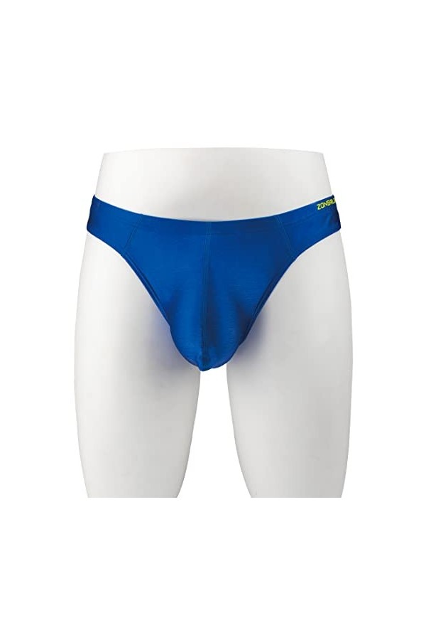 ZUOLAIYIN String Sexy pour Homme avec Grande Poche - Dos en T - Taille M L XL XXL, 1 pièce - Bleu, M