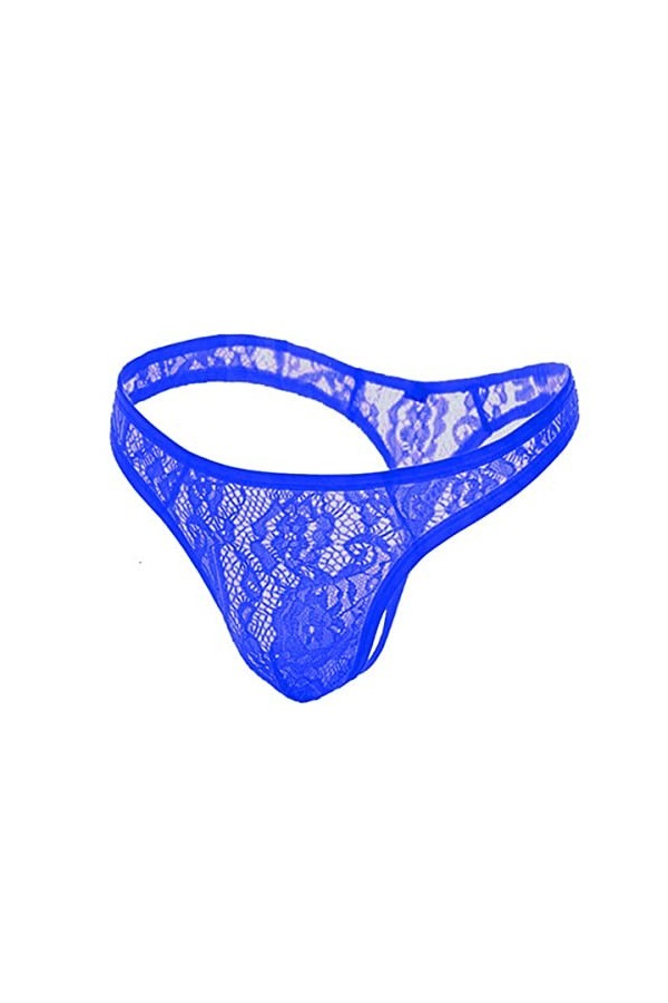 Mankini sexy en dentelle pour homme - String amusant - Boxer triangle - Taille basse - Extensible - Culotte bikini, 1 pièce B