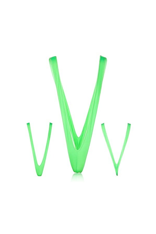 Mankini à String en V Mankini de sous-Vêtements de Cerf Maillot de Bain à String pour Homme Noël Léopard, Classique 