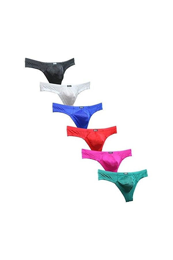 iKingsky String sexy pour homme - Taille basse - Sous-vêtement sexy, Lot de 4, XL
