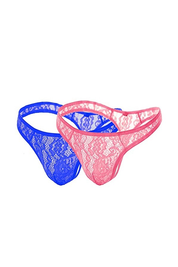 VemeFufu Sexy Dentelle Hommes Sous-vêtements String C String G Slip Boxer Tanga Hommes Chaud Taille Basse Élastique Thong Man