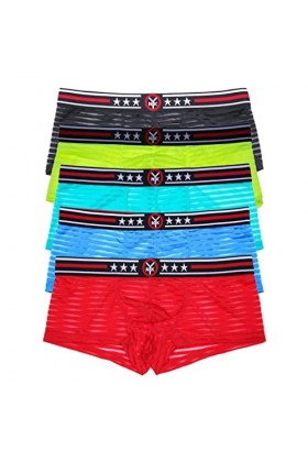 Jungerhouse String Homme Sexy Hot Slips Tangas Thong Bikini Briefs sous-vêtements T-Back avec Bulge Poche XL,G 5pcs 