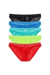 Jungerhouse String Homme Sexy Hot Slips Tangas Thong Bikini Briefs sous-vêtements T-Back avec Bulge Poche XL,G 5pcs 