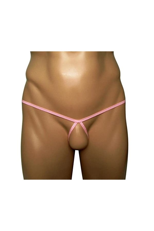 Kaytong Open Crotch G Strings sous-vêtements Sexy pour Hommes Respirant Micro Thong T Back Thongs Lingerie érotique Culottes