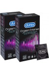 Durex - 20 Préservatifs Extra Lubrifiés Stimulants et Texturés - Avec Gel Desirex - Lot de 2 x 10 pièces