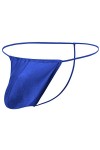BIATWOWR String sexy pour homme avec poche bombée réglable taille basse sans étiquette améliorée, 1 bleu., XL