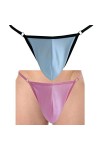 Anzhee String pour homme - String pour homme - Sous-vêtements sexy C - String, Rose + blanc/noir, taille unique