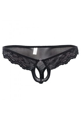 Mankini pour hommes drôle sexy sexy sexy string tanga dentelle slip triangle culotte ouverte trou devant sous-vêtements drôle