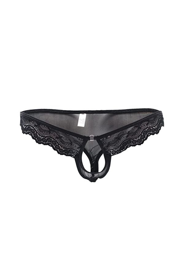 Mankini pour hommes drôle sexy sexy sexy string tanga dentelle slip triangle culotte ouverte trou devant sous-vêtements drôle