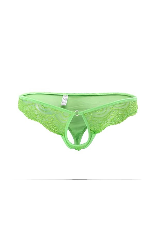 Mankini pour hommes drôle sexy sexy sexy string tanga dentelle slip triangle culotte ouverte trou devant sous-vêtements drôle