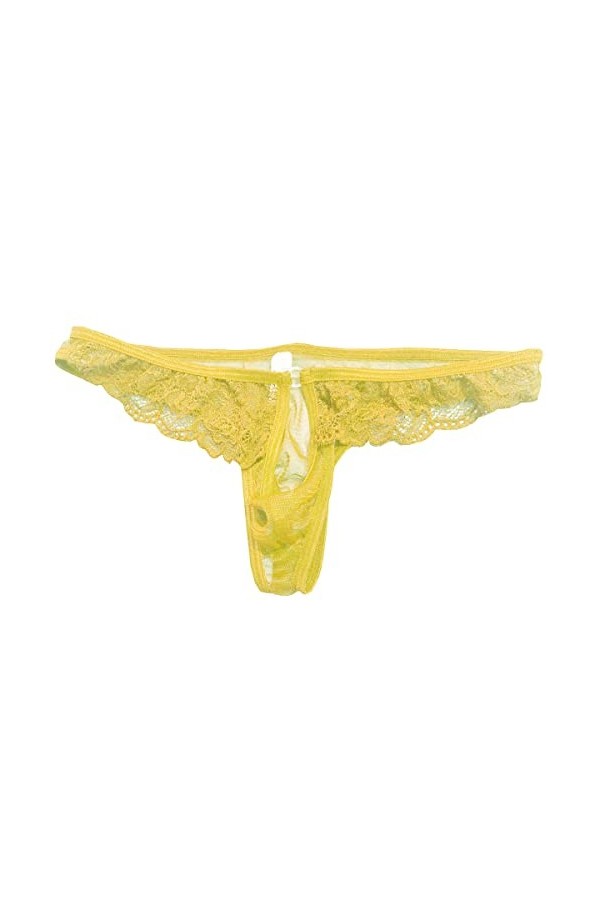 Mankini pour hommes drôle sexy sexy sexy string tanga dentelle slip triangle culotte ouverte trou devant sous-vêtements drôle