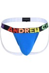 Andrew Christian Almost Naked Pride Cotton Jock Bleu - Taille S - Jock Strap Strings sous-vêtement Homme