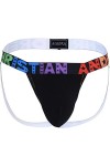 Andrew Christian Almost Naked Pride Cotton Jock Bleu - Taille S - Jock Strap Strings sous-vêtement Homme