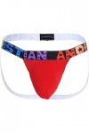 Andrew Christian Almost Naked Pride Cotton Jock Rouge - Taille XL - Jock Strap Strings sous-vêtement Homme