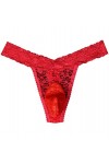 Fnho String Homme Dentelle Sexy,String Homme Coton Doux en Serie,sous-vêtements en Dentelle Southam, String Sexy Respirant Gr
