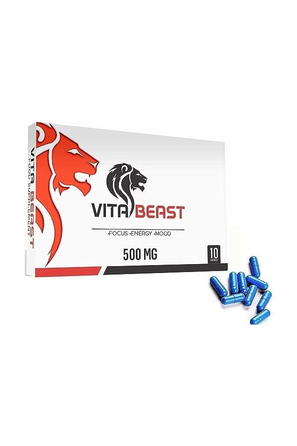 VitaBeast - Ultra Puissant - Énergie | Performance | Endurance - Effet Prolongé et plus Fort - Pour Hommes