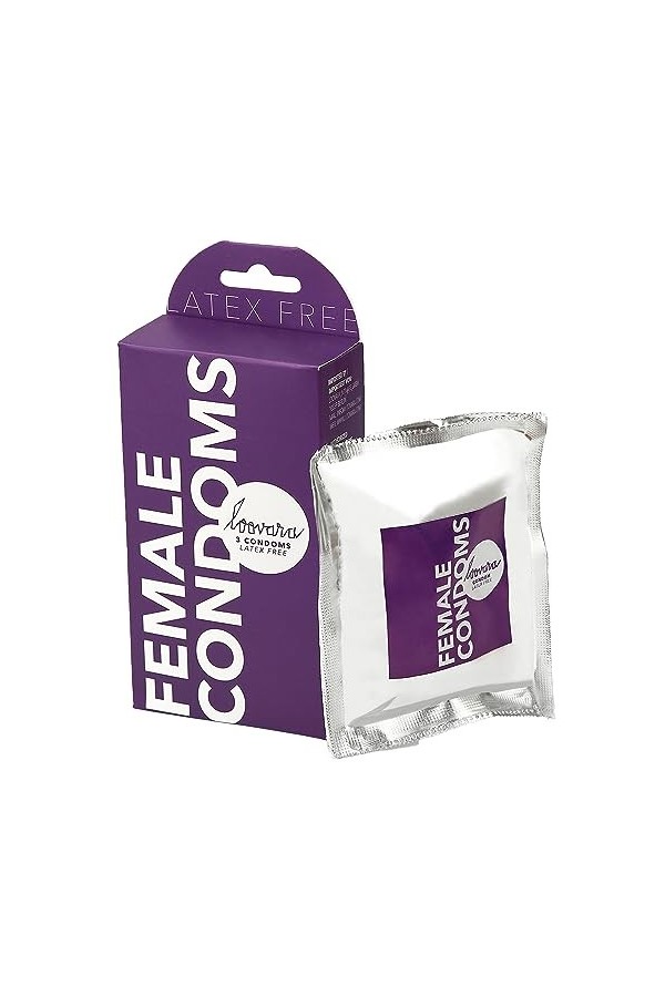 Loovara - Préservatifs Féminins pour Femmes x3 Unités | Boîte de Preservatifs sans Latex | Préservatifs Féminins Ultra-Fins |