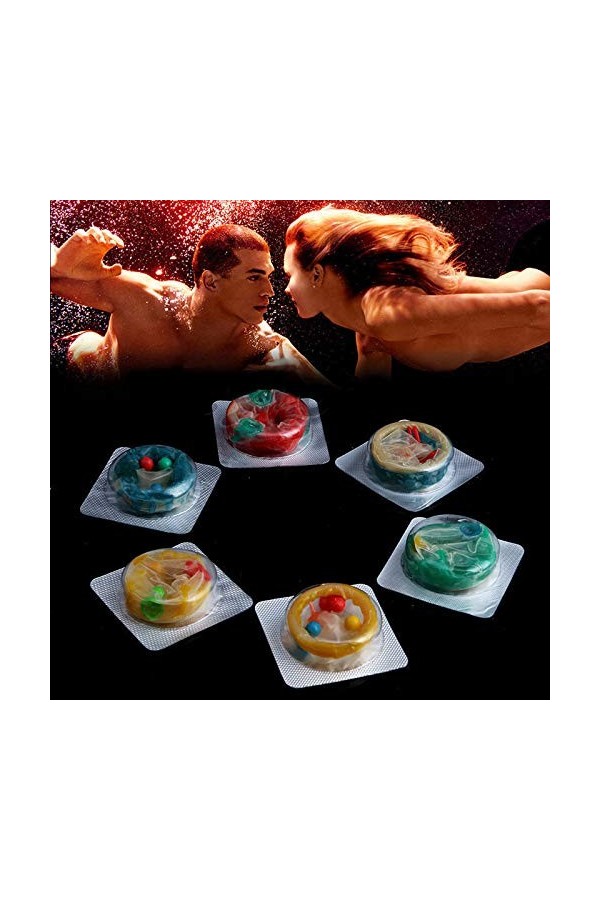 Lot de 2 boîtes de 6 préservatifs en latex nervurés et pointillés pour adulte