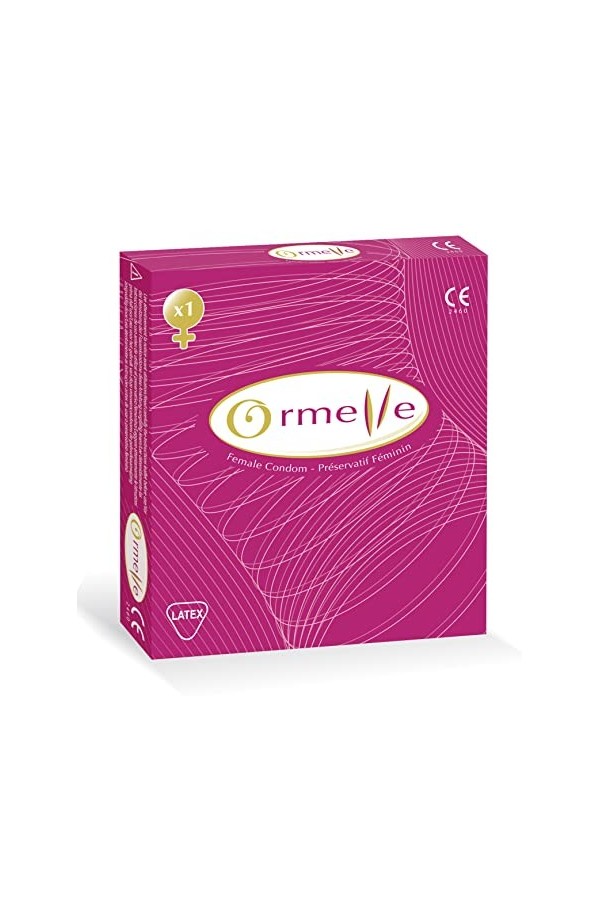 ORMELLE - Préservatif Féminin - Latex Naturel De Qualité Premium - Lubrifiés - Protection Grossesse & IST - x1