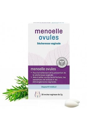 Menoelle - 10 Ovules Vaginaux - Traitement Sécheresse Vaginale et Vaginose Bactérienne - Naturel & Sans Hormones - Restaurati