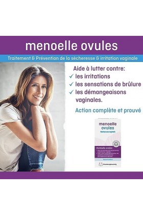Menoelle - 10 Ovules Vaginaux - Traitement Sécheresse Vaginale et Vaginose Bactérienne - Naturel & Sans Hormones - Restaurati