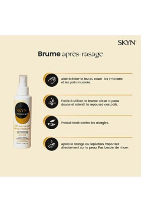 SKYN Intimicare: Brume après-rasage intime 120mL pour la peau sensible des parties intimes/Ralentit la pousse des poils, év