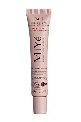 MiYé - Gel intime hydratant et rééquilibrant certifié bio, muguet bleu, acide hyaluronique, aloé vera, complexe de pré biotiq