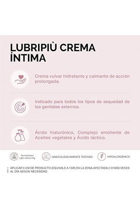CUMLAUDE Lubripiù - Crème Intime Vulvaire, Hydratante & Apaisante, 30 ml
