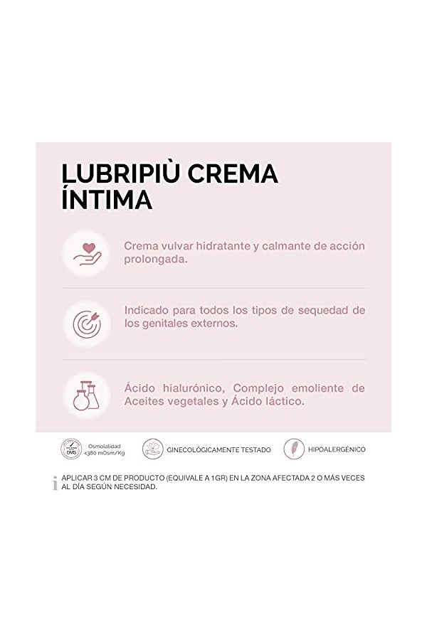 CUMLAUDE Lubripiù - Crème Intime Vulvaire, Hydratante & Apaisante, 30 ml