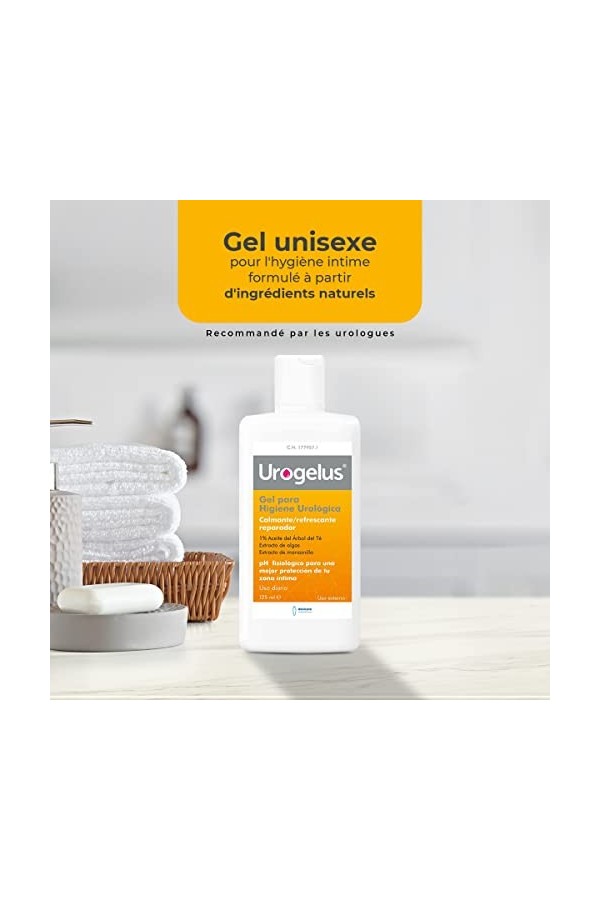 Devicare Urogelus - Gel Hygiène Intime Femme et Homme - 125 ml - Savon Apaisant, Rafraîchissant, Antiseptique et Réparateur à