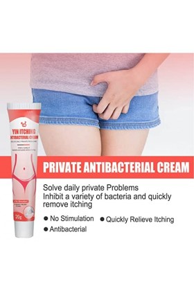 2 Pièces 0,7 Oz Crème de Soulagement des Démangeaisons des Parties Privées, Crème de Soulagement des Démangeaisons des Partie