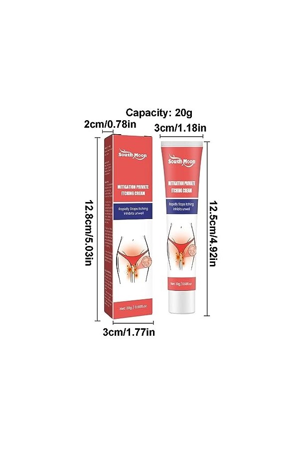 OSKOE Crème Anti-démangeaisons pour Les Parties intimes | PommaContre Les la région génitale | 0,68 FL oz Herbal Instant Reli