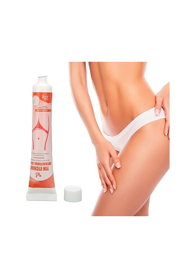 Crème Vaginale, 2 Pièces 0,7 Oz Femmes Parties Privées Crème de Soulagement des Démangeaisons Crème de Traitement des Démange