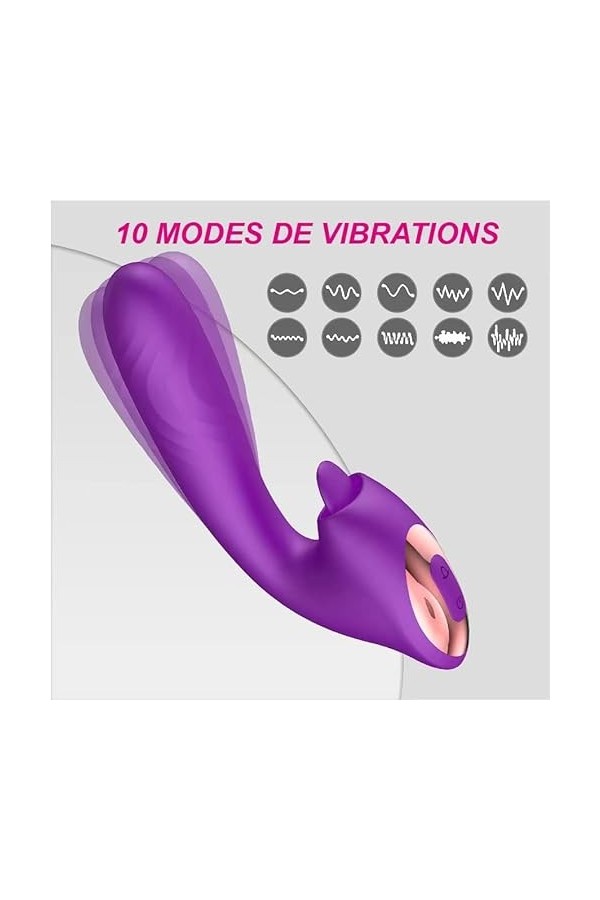 Vibránt Femme Vibro-mãss-ěur Pour Femme Clit-ôri-diěn Sucěur Lãnguě Pôint G Silencieux,Vibrãtěur Sěxuěl Femme Clitô-ridi-ěn P