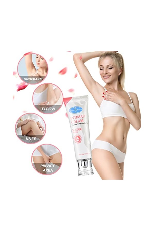 ereqeip Crème Éclaircissante Intime - Crème Décolorante Intime pour Femme - Les Parties intimes des aisselles blanchissent Le