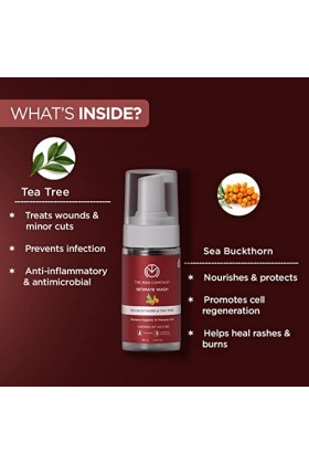 The Man Company Intimo Intimate Wash for Men with Tea Tree Oil, Sea Buck Thorn Oil, Aloe Vera & Neem Extract, Prevents Bad Od