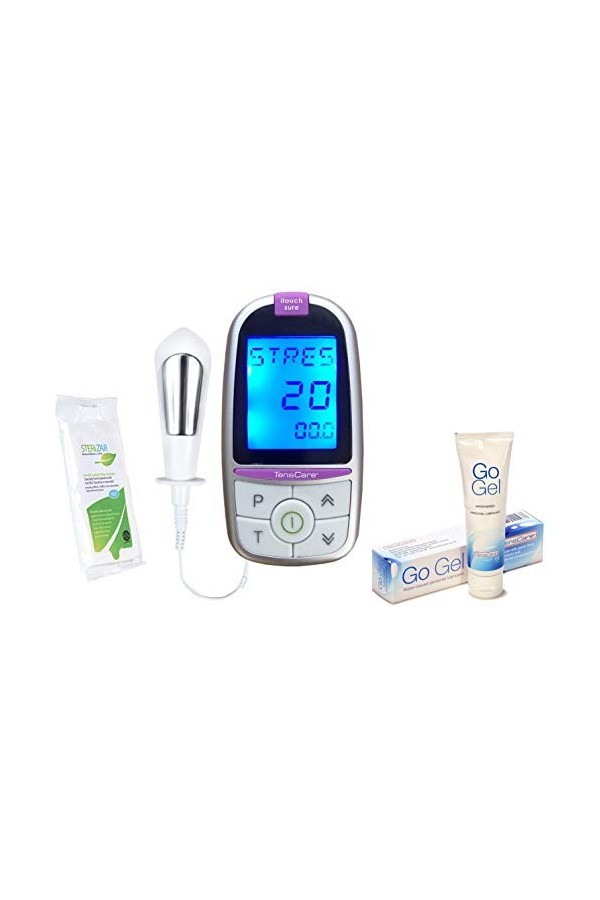 TensCare iTouch Sure Kit, Pelvic Muscle Toner + Lubricant Gel + Probe Wipes