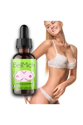 BELLMICH huile LIFTING POITRINE 30ML à utiliser pour GROSSIR, AUGMENTER, RAFFERMIR votre poitrine. Produit naturel de marque 