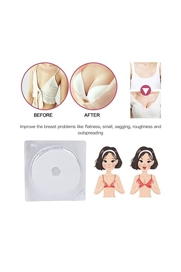 Patch pour le Traitement du Poitrine, Patch Rehaussement Poitrine, Remonte Sein Adhesif, Reforzador de Collagène Améliore la 