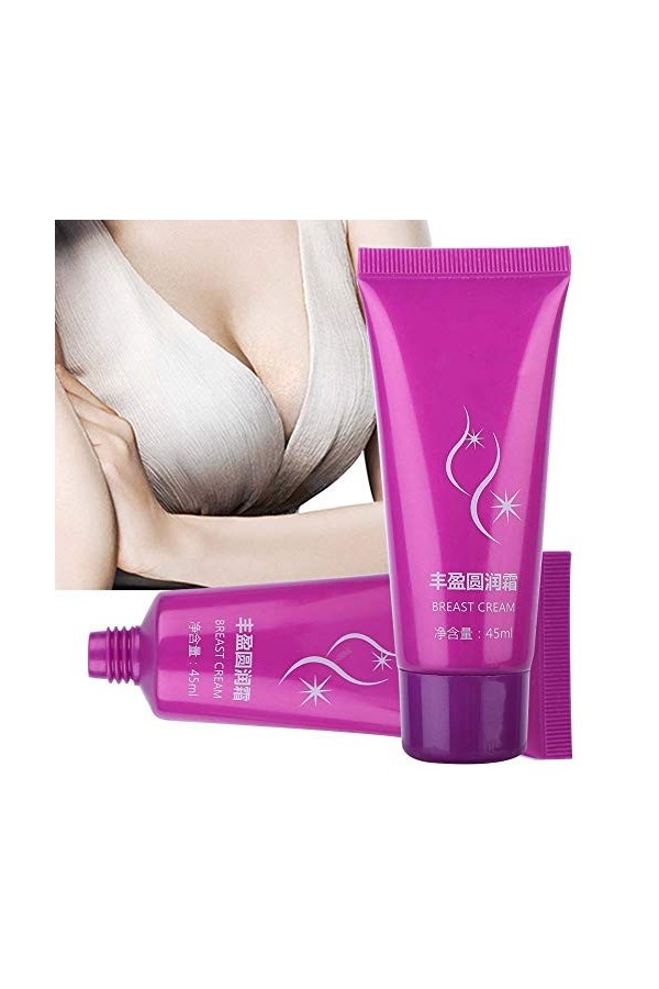 Crème Pour Les Seins, Collagène Et Élastine Soin Efficace Crème De For Massage Pour LÉlargissement Des Seins 45G