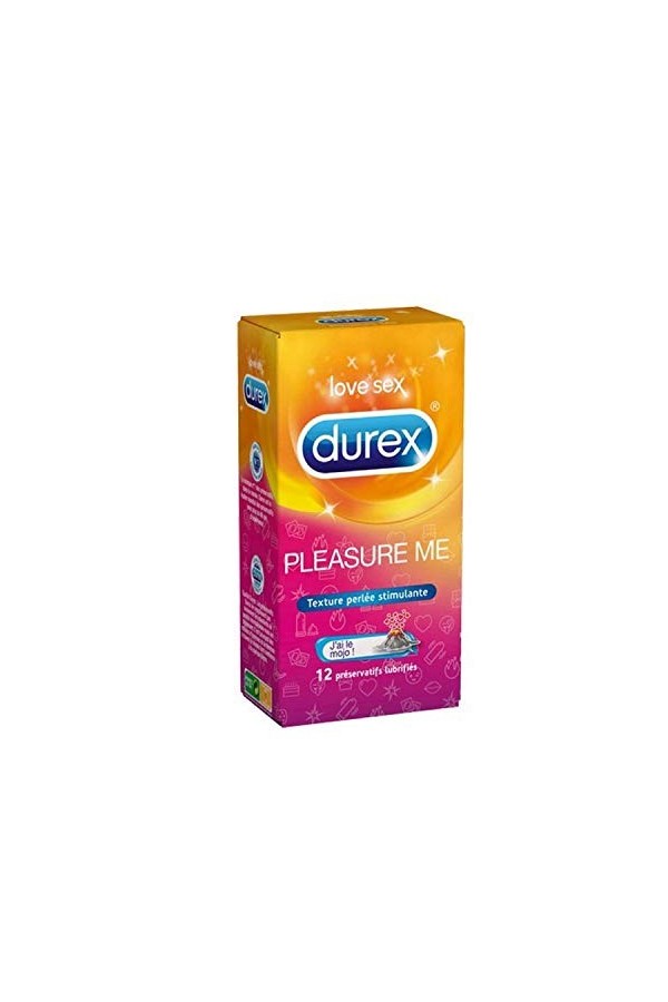Durex Pleasuremax, préservatifs perlés et nervurés pour un maximum de plaisir à 2 - La blister de 12 préservatifs