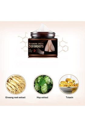 Crème Damélioration des Seins, Crème Naturelle Raffermissante et Galbante pour les Seins, Crème de Massage Liftante et Raffe